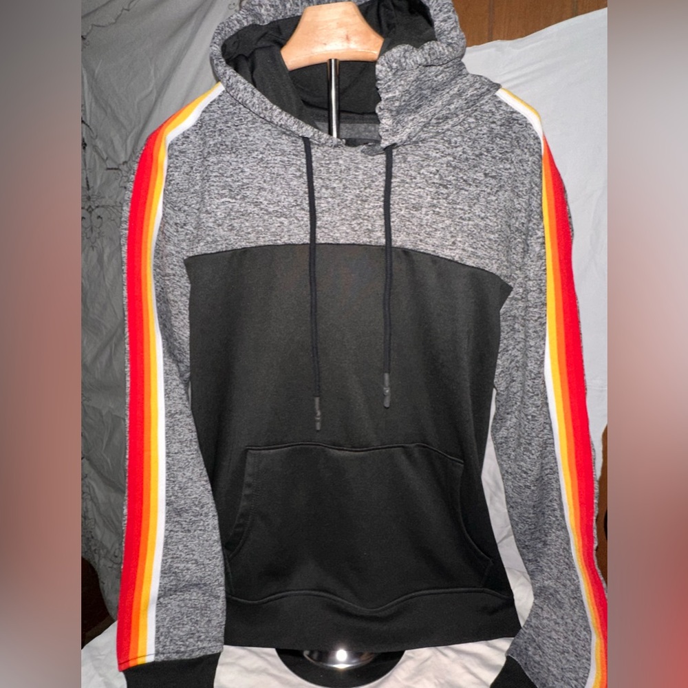 Stylish Men's Hoodie with Striking Stripes